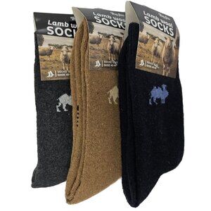 Men Lamb Wool Socks Thermal Winter Warm Heavy Duty Boot Socks 10-13 3 Pairs NEW